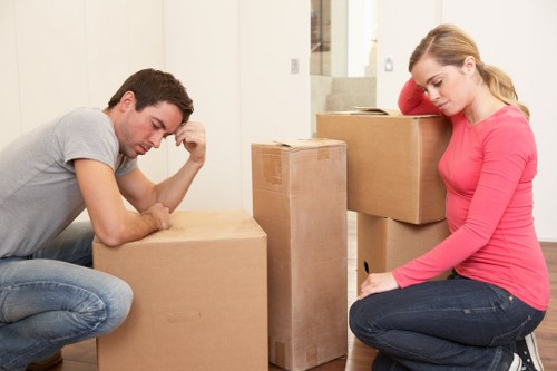 Removals vehicle loading household furniture and boxes