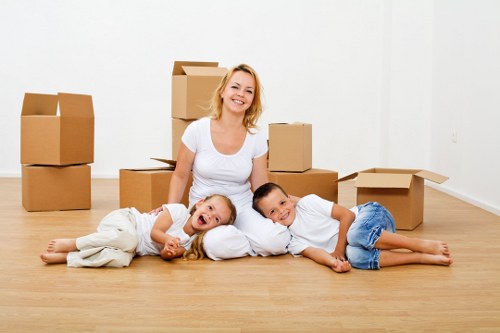 Preparation checklist and packing materials for a Catford business move