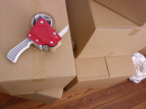 Packed boxes ready for a local home move in Catford