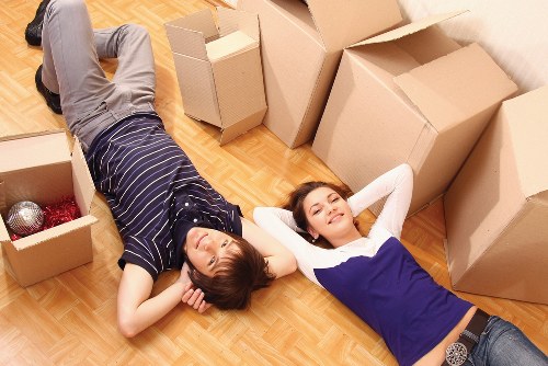 Office furniture and equipment prepared for a move in Catford
