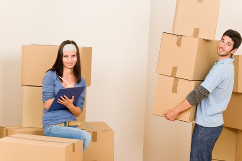 Boxes and furniture prepared for same-day collection and delivery